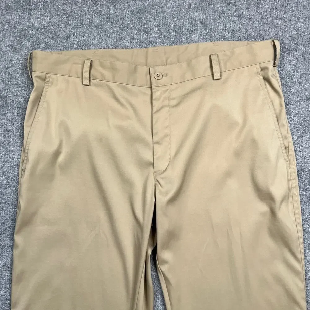 Nike Pants Mens 36 Beige Golf DriFit Tech Flat Front Performance Chino Quick Dry